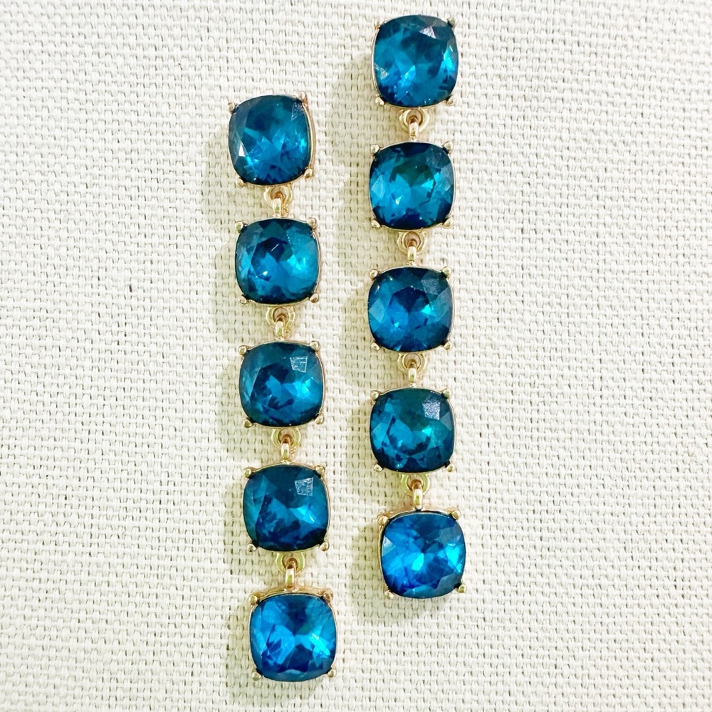 Nordstrom Blue and Gold Earrings